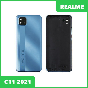 Задняя крышка корпуса для Realme C11 2021, голубая