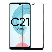 Стекло для переклейки дисплея Realme C21, черный