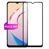 Стекло для переклейки дисплея Xiaomi Poco M3, черный