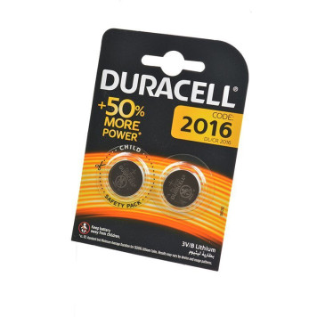 Батарейка (элемент питания) Duracell CR2016 BL2, 1 штука