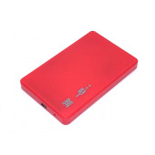 Бокс для жесткого диска 2, 5" пластиковый USB 2.0 DM-2508 красный
