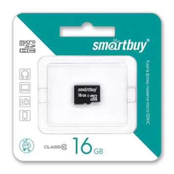 Карта памяти SmartBuy MicroSD 16GB (class 10)