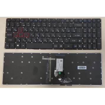 Клавиатура для ноутбука Acer Aspire VX5-591G, VX5-591, VX15, VN7-593, G9-591G, черная, с подсветкой