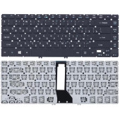 Клавиатура для ноутбука Acer Aspire R7-571, черная c подсветкой горизонтальный Enter