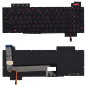 Клавиатура для ноутбука Asus FX503, черная с красной подсветкой