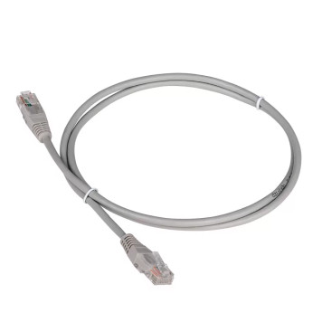 Патч-корд RJ45 - RJ45, 4 пары, UTP, категория 5е, 5 м, серый, TWT, TWT-45-45-5.0-GY